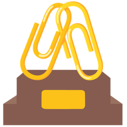 trophy and linked paperclips
