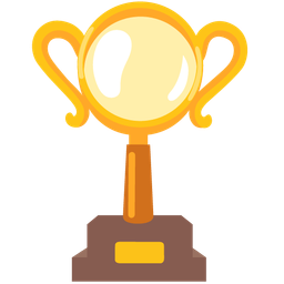 trophy and magnifying glass tilted right