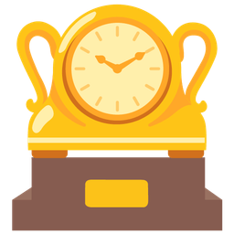 trophy and mantelpiece clock