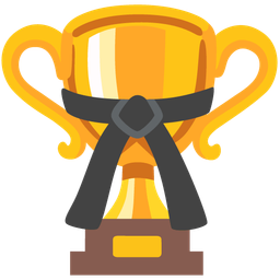 trophy and martial arts uniform