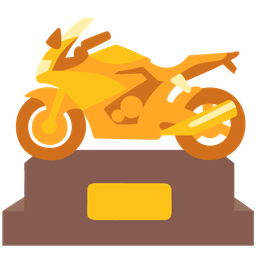 trophy and motorcycle