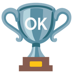 trophy and OK button
