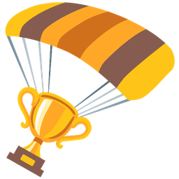 trophy and parachute