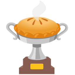 trophy and pie