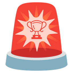 trophy and police car light