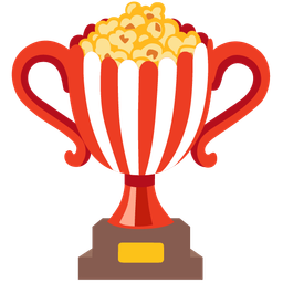 trophy and popcorn