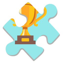 trophy and puzzle piece