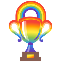 trophy and rainbow