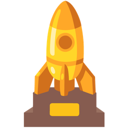 trophy and rocket