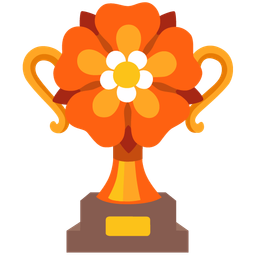 trophy and rosette