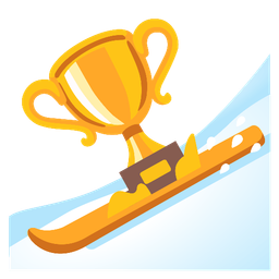 trophy and skis