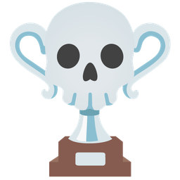 trophy and skull