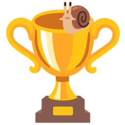 trophy and snail