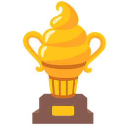 trophy and soft ice cream