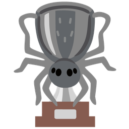 trophy and spider