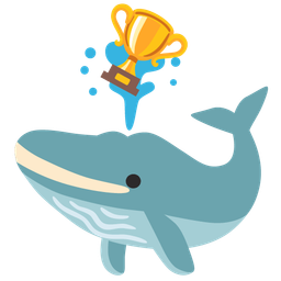 trophy and spouting whale