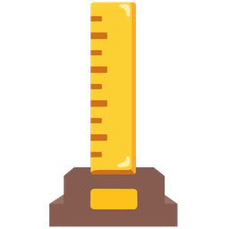 trophy and straight ruler