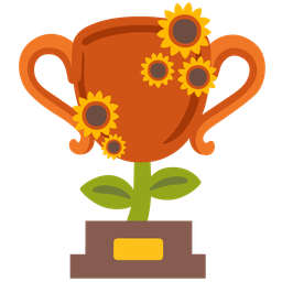 trophy and sunflower