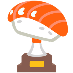 trophy and sushi