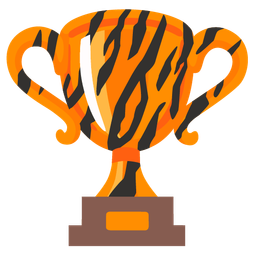 trophy and tiger face
