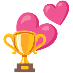 trophy and two hearts