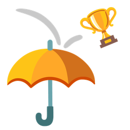 trophy and umbrella