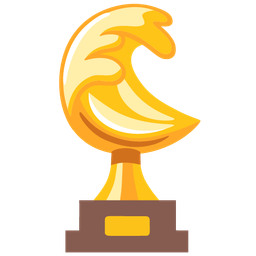 trophy and water wave