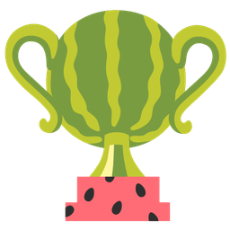 trophy and watermelon