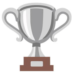 trophy and white heart