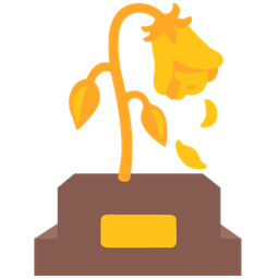 trophy and wilted flower