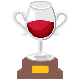 trophy and wine glass