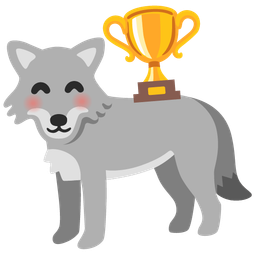 trophy and wolf