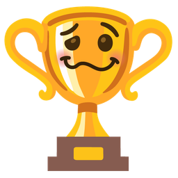 trophy and woozy face