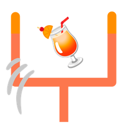 Tropical drink and American football