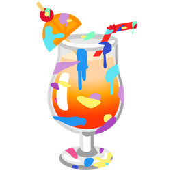 Tropical drink and Artist palette