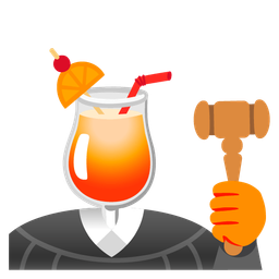 Tropical drink and Balance scale