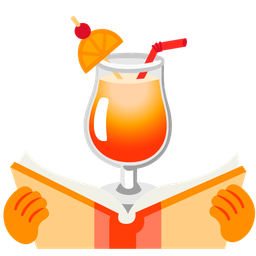 Tropical drink and Books