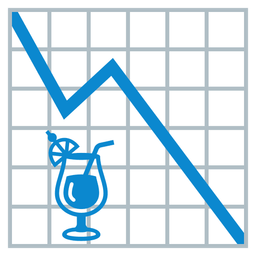 Tropical drink and Chart decreasing