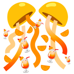 Tropical drink and Confetti ball