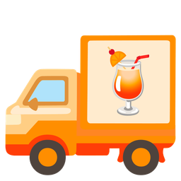 Tropical drink and Delivery truck
