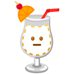 Tropical drink and Dotted line face