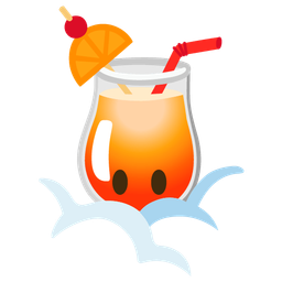 Tropical drink and Face in clouds