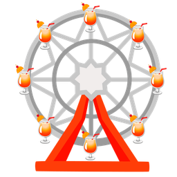 Tropical drink and Ferris wheel