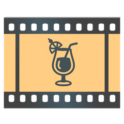 Tropical drink and Film frames