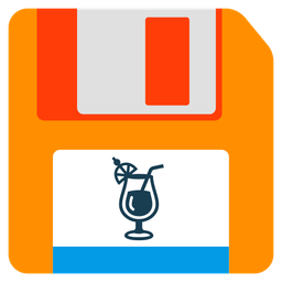 Tropical drink and Floppy disk