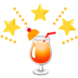 Tropical drink and Glowing star