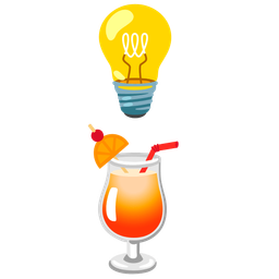 Tropical drink and Light bulb