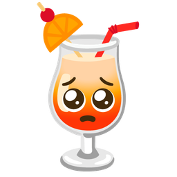 Tropical drink and Pleading face