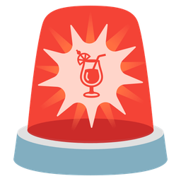 Tropical drink and Police car light