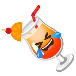 Tropical drink and Rolling on the floor laughing